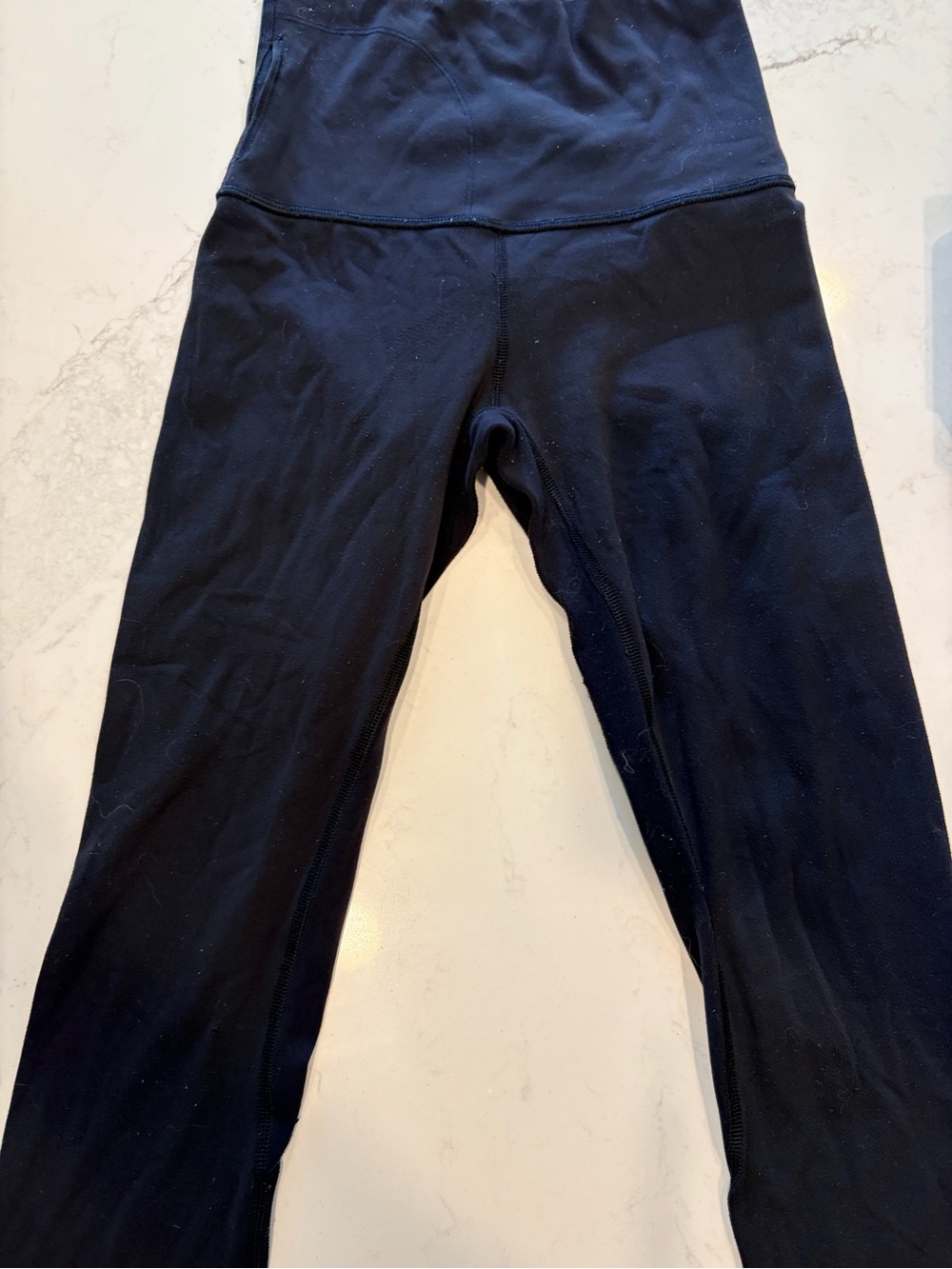 lululemon athletica Black Cropped High-Rise Leggings